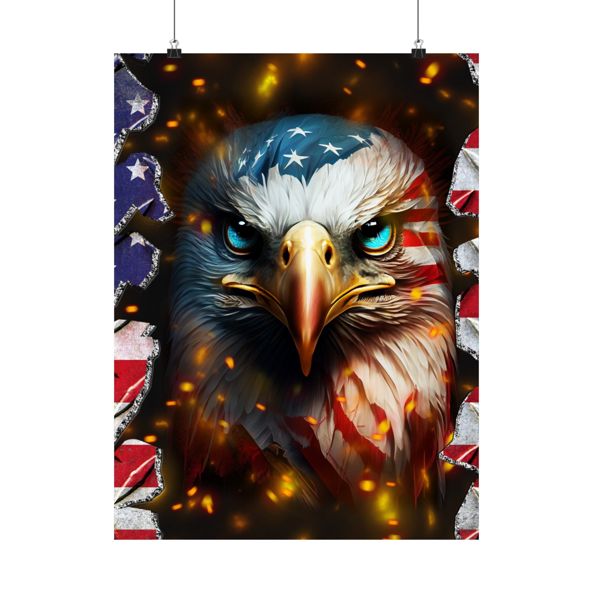 Premium Matte Vertical Poster eagle American Patriot Flag