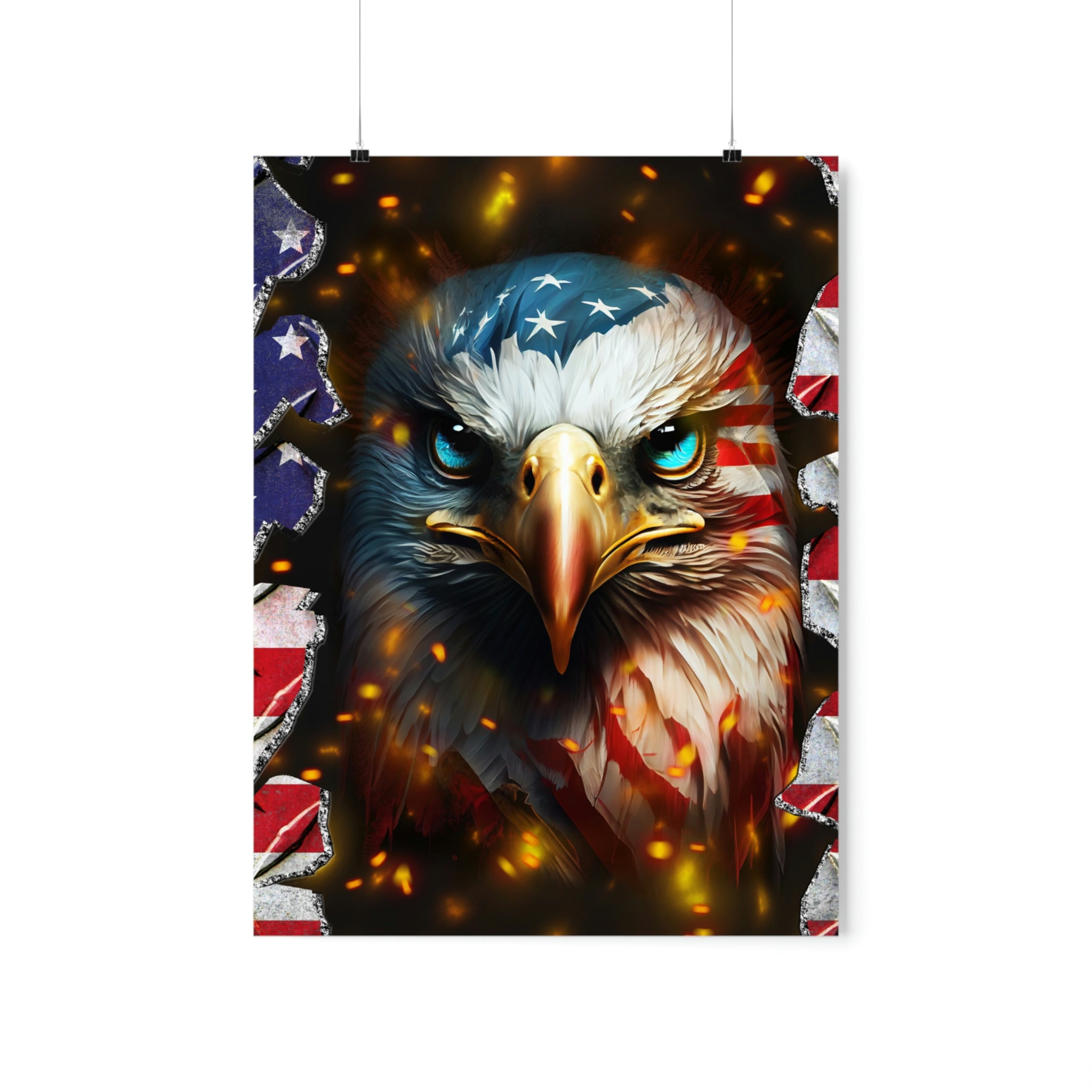 Premium Matte Vertical Poster eagle American Patriot Flag